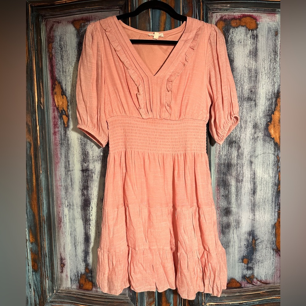 V Neck Knee Length Dress